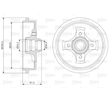 Brzdový buben VALEO 237049