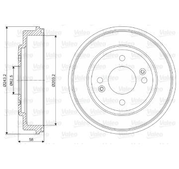 Brzdový buben VALEO 237051