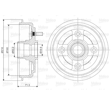Brzdový buben VALEO 237052