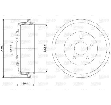 Brzdový buben VALEO 237053