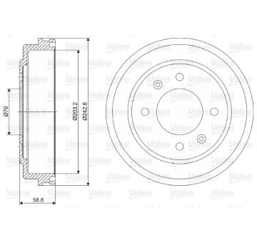 Brzdový buben VALEO 237055