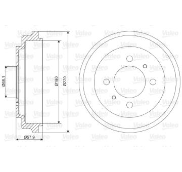 Brzdový buben VALEO 237061