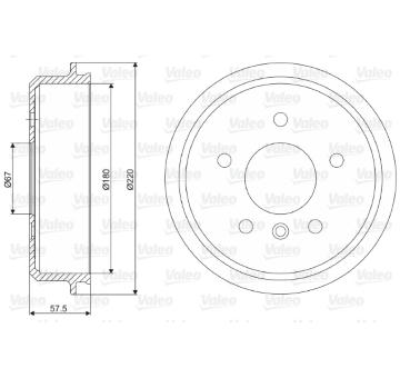 Brzdový buben VALEO 237068