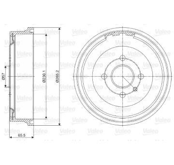 Brzdový buben VALEO 237072