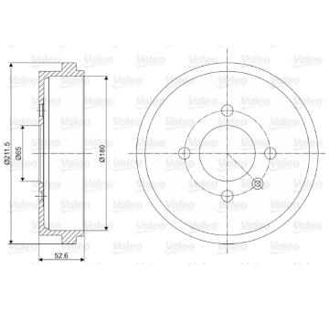 Brzdový buben VALEO 237073