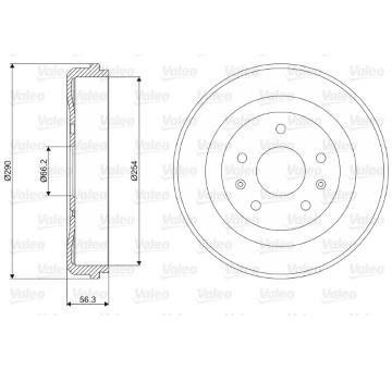 Brzdový buben VALEO 237074