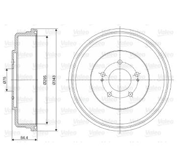 Brzdový buben VALEO 237078
