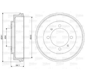 Brzdový buben VALEO 237081