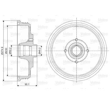 Brzdový buben VALEO 237086