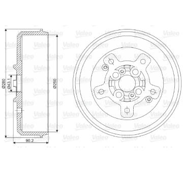 Brzdový buben VALEO 237087