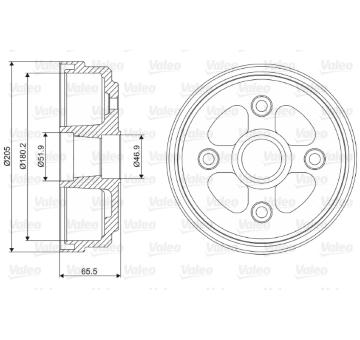 Brzdový buben VALEO 237111