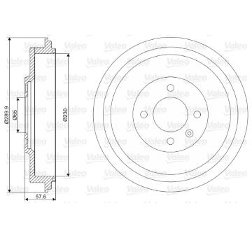 Brzdový buben VALEO 237113