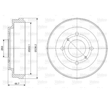 Brzdový buben VALEO 237115