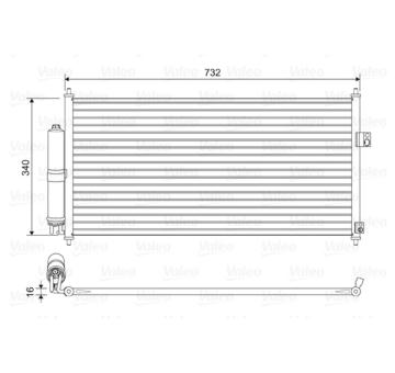 Kondenzátor, klimatizace VALEO 814032