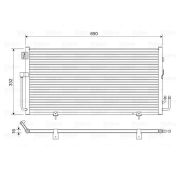 Kondenzátor, klimatizace VALEO 814063