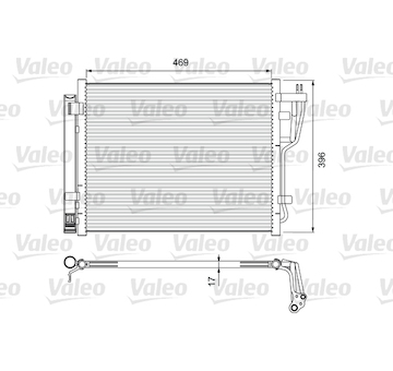 Kondenzátor, klimatizace VALEO 814070