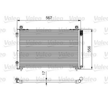Kondenzátor, klimatizace VALEO 814097