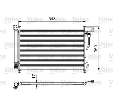 Kondenzátor, klimatizace VALEO 814115