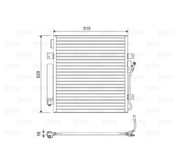 Kondenzátor, klimatizace VALEO 814163