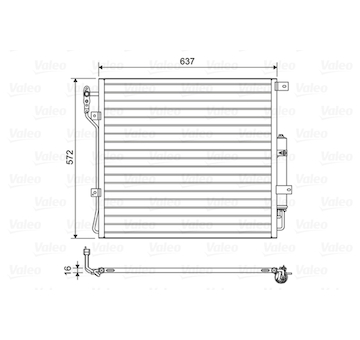 Kondenzátor, klimatizace VALEO 814200