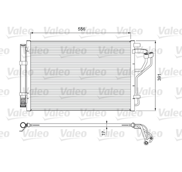 Kondenzátor, klimatizace VALEO 814394