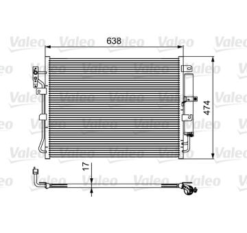 Kondenzátor, klimatizace VALEO 814424