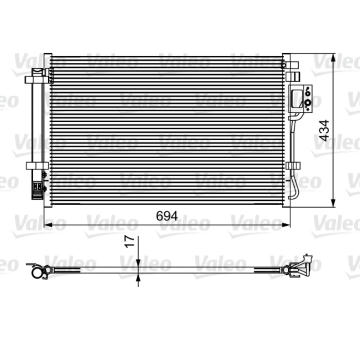 Kondenzátor, klimatizace VALEO 814429