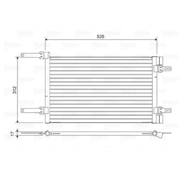 Kondenzátor, klimatizace VALEO 814438