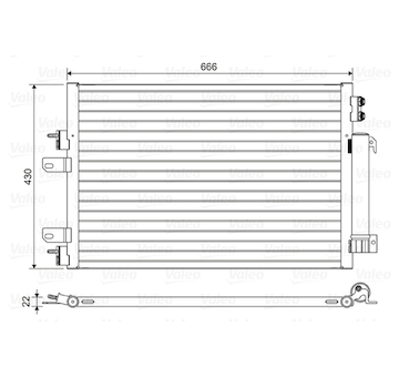 Kondenzátor, klimatizace VALEO 814446