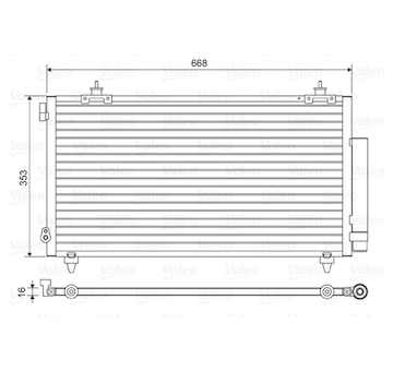 Kondenzátor, klimatizace VALEO 814466