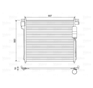 Kondenzátor, klimatizace VALEO 814483