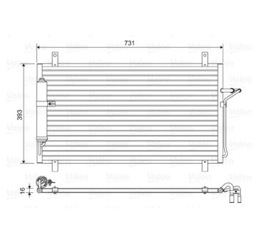 Kondenzátor, klimatizace VALEO 814496