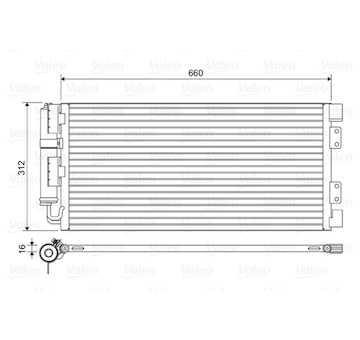 Kondenzátor, klimatizace VALEO 817549
