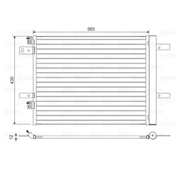 Kondenzátor, klimatizace VALEO 822564