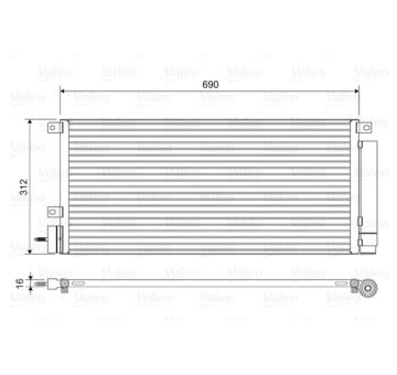 Kondenzátor, klimatizace VALEO 822576