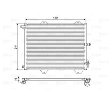 Kondenzátor, klimatizace VALEO 822588