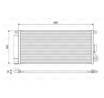 Kondenzátor, klimatizace VALEO 822592