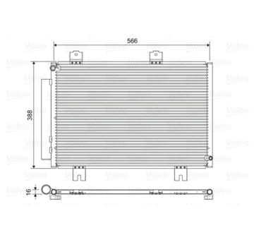 Kondenzátor, klimatizace VALEO 822594