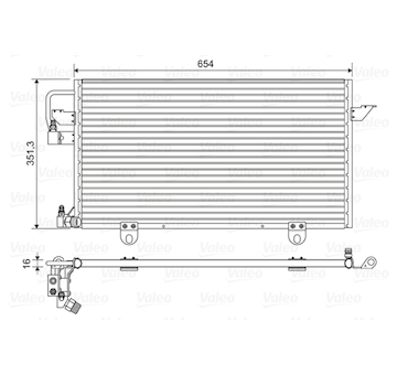Kondenzátor, klimatizace VALEO 822602