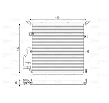 Kondenzátor, klimatizace VALEO 822608