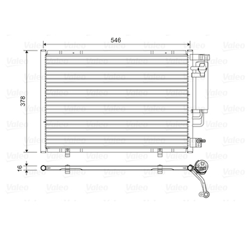 Kondenzátor, klimatizace VALEO 822613