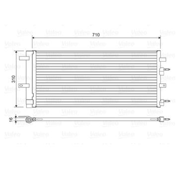 Kondenzátor, klimatizace VALEO 822618