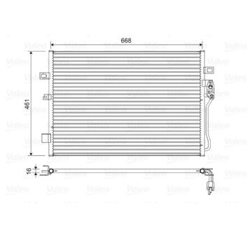 Kondenzátor, klimatizace VALEO 822625