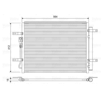 Kondenzátor, klimatizace VALEO 822628