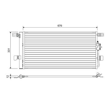 Kondenzátor, klimatizace VALEO 822648