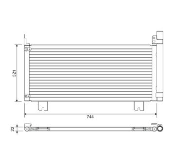 Kondenzátor, klimatizace VALEO 822651