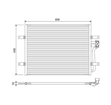 Kondenzátor, klimatizace VALEO 822654
