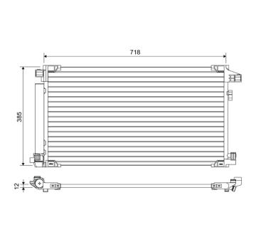 Kondenzátor, klimatizace VALEO 822658