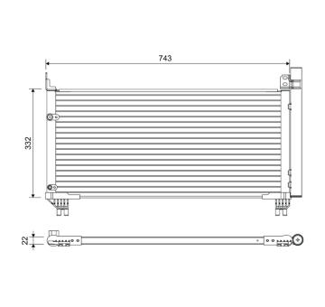 Kondenzátor, klimatizace VALEO 822661