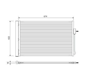 Kondenzátor, klimatizace VALEO 822662